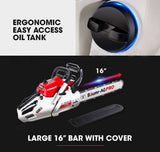 darrahopens Home & Garden > Garden Tools Baumr-AG 38CC Petrol Commercial Chainsaw 16 Bar E-Start 3.2 HP Chain Saw