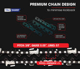 darrahopens Home & Garden > Garden Tools Baumr-AG 38CC Petrol Commercial Chainsaw 16 Bar E-Start 3.2 HP Chain Saw