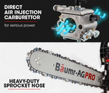 darrahopens Home & Garden > Garden Tools Baumr-AG 38CC Petrol Commercial Chainsaw 16 Bar E-Start 3.2 HP Chain Saw