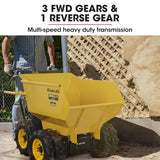 Darrahopens Home & Garden > Garden Tools Baumr-AG 6 Wheel Motorised Wheelbarrow Dumper, Briggs & Stratton CR950 Petrol Engine, 500kg Capacity