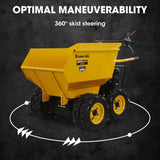 Darrahopens Home & Garden > Garden Tools Baumr-AG 6 Wheel Motorised Wheelbarrow Dumper, Briggs & Stratton CR950 Petrol Engine, 500kg Capacity