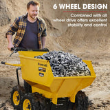 Darrahopens Home & Garden > Garden Tools Baumr-AG 6 Wheel Motorised Wheelbarrow Dumper, Briggs & Stratton CR950 Petrol Engine, 500kg Capacity