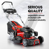 darrahopens Home & Garden > Garden Tools Baumr-AG Lawn Mower 18 220cc Petrol Self-Propelled Push Lawnmower 4-Stroke
