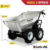 Darrahopens Home & Garden > Garden Tools BAUMR-AG Mini Dumper Power Wheel Barrow Tracked Motorised Petrol Powered Wheelbarrow