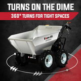 Darrahopens Home & Garden > Garden Tools BAUMR-AG Mini Dumper Power Wheel Barrow Tracked Motorised Petrol Powered Wheelbarrow