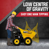 Darrahopens Home & Garden > Garden Tools Baumr-AG Power Wheelbarrow Motorized Mini Petrol Powered Wheel Barrow Self Dump