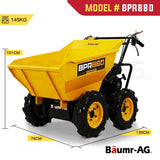 Darrahopens Home & Garden > Garden Tools Baumr-AG Power Wheelbarrow Motorized Mini Petrol Powered Wheel Barrow Self Dump