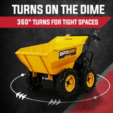 Darrahopens Home & Garden > Garden Tools Baumr-AG Power Wheelbarrow Motorized Mini Petrol Powered Wheel Barrow Self Dump