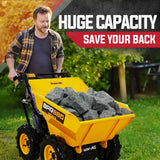 Darrahopens Home & Garden > Garden Tools Baumr-AG Power Wheelbarrow Motorized Mini Petrol Powered Wheel Barrow Self Dump