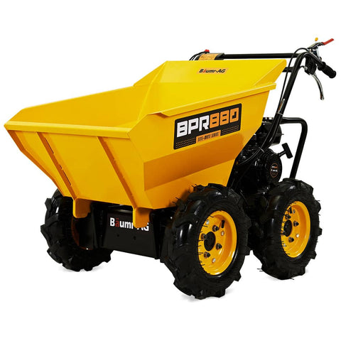 Darrahopens Home & Garden > Garden Tools Baumr-AG Power Wheelbarrow Motorized Mini Petrol Powered Wheel Barrow Self Dump