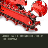 Darrahopens Home & Garden > Garden Tools Baumr-AG Trencher 600mm / 24" Trench Ditch Digger 4-stroke Petrol Chain Driven