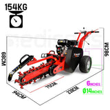 Darrahopens Home & Garden > Garden Tools Baumr-AG Trencher 600mm / 24" Trench Ditch Digger 4-stroke Petrol Chain Driven