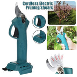 Darrahopens Home & Garden > Garden Tools Cordless Electric Pruning Shears Secateur Rechargeable Branch Cutter W/ 2 Battery