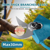 Darrahopens Home & Garden > Garden Tools Cordless Electric Pruning Shears Secateur Rechargeable Branch Cutter W/ 2 Battery
