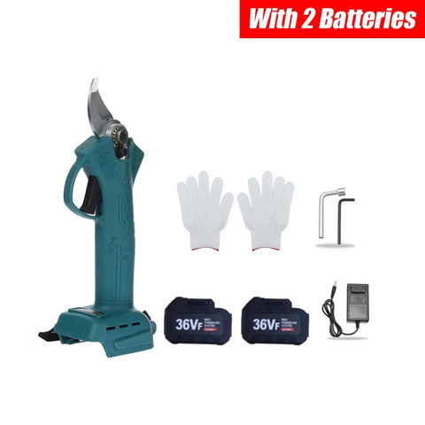 Darrahopens Home & Garden > Garden Tools Cordless Electric Pruning Shears Secateur Rechargeable Branch Cutter W/ 2 Battery