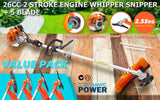 darrahopens Home & Garden > Garden Tools Dynamic Power Garden Whipper Snipper Brush Cutter 26cc + 4 Blades