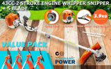 darrahopens Home & Garden > Garden Tools Dynamic Power Garden Whipper Snipper Brush Cutter 43cc + 4 Blade