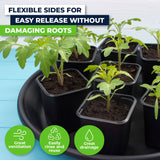 Darrahopens Home & Garden > Garden Tools Garden Greens 576PCE Planter Pots Square Reusable Durable 11cm x 11.5cm