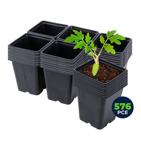 Darrahopens Home & Garden > Garden Tools Garden Greens 576PCE Planter Pots Square Reusable Durable 11cm x 11.5cm