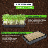 Darrahopens Home & Garden > Garden Tools Garden Greens 72PCE Seedling Trays Lightweight Durable Reusable 24 x 35.5cm