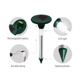 darrahopens Home & Garden > Garden Tools Gardeon 4X Solar LED Snake Repeller Pulse Plus Ultrasonic Pest Rodent Repellent