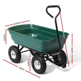 darrahopens Home & Garden > Garden Tools Gardeon 75L Garden Dump Cart - Green