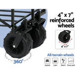 Darrahopens Home & Garden > Garden Tools Gardeon Foldable Wagon Cart Trolley Cart Collapsible Beach Outdoor Garden Cart