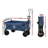 Darrahopens Home & Garden > Garden Tools Gardeon Foldable Wagon Cart Trolley Cart Collapsible Beach Outdoor Garden Cart