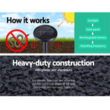 darrahopens Home & Garden > Garden Tools Gardeon Snake Repeller 12X Solar Powered Snake Repellers Pest Repellent