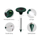 darrahopens Home & Garden > Garden Tools Gardeon Snake Repeller 8X Solar LED Pulse Plus Ultrasonic Pest Rodent Repellent