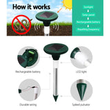 darrahopens Home & Garden > Garden Tools Gardeon Snake Repeller Set of 20 Multi Pulse Solar LED Plus Ultrasonic Pest Rodent