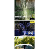 darrahopens Home & Garden > Garden Tools Gardeon Solar Pond Pump Battery Powered Outdoor LED Light Submersible Filter