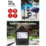 darrahopens Home & Garden > Garden Tools Gardeon Solar Pond Pump Battery Powered Outdoor LED Light Submersible Filter
