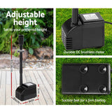 darrahopens Home & Garden > Garden Tools Gardeon Solar Pond Pump Battery Powered Outdoor LED Light Submersible Filter