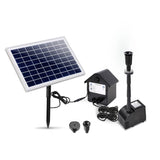darrahopens Home & Garden > Garden Tools Gardeon Solar Pond Pump Battery Powered Outdoor LED Light Submersible Filter