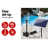 darrahopens Home & Garden > Garden Tools Gardeon Solar Pond Pump Powered Water Fountain Outdoor Submersible Filter 6.6FT