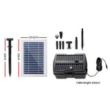Darrahopens Home & Garden > Garden Tools Gardeon Solar Pond Pump with Eco Filter Box Water Fountain Kit 4.6FT