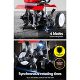 darrahopens Home & Garden > Garden Tools Giantz 88CC Petrol Garden Cultivator Tiller Rotary Hoe 4 Tine Rototiller