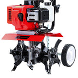 darrahopens Home & Garden > Garden Tools Giantz 88CC Petrol Garden Cultivator Tiller Rotary Hoe 4 Tine Rototiller
