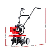 darrahopens Home & Garden > Garden Tools Giantz 88CC Petrol Garden Cultivator Tiller Rotary Hoe 4 Tine Rototiller