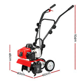 Darrahopens Home & Garden > Garden Tools Giantz 88CC Tiller Rototiller Cultivator 4 Blades Garden Soil Power Rotary Hoe
