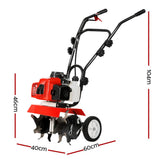 Darrahopens Home & Garden > Garden Tools Giantz 88CC Tiller Rototiller Cultivator 6 Blades Garden Soil Power Rotary Hoe