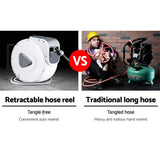 darrahopens Home & Garden > Garden Tools Giantz Air Hose Reel 10m Retractable Rewind Swivel Wall Mount Compressor Garage