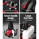 Darrahopens Home & Garden > Garden Tools Giantz Petrol Post Hole Digger Drill Borer Fence Extension Augers Bits 80CC