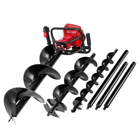 Darrahopens Home & Garden > Garden Tools Giantz Petrol Post Hole Digger Drill Borer Fence Extension Augers Bits 80CC