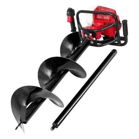 Darrahopens Home & Garden > Garden Tools Giantz Post Hole Digger 80cc Petrol Earth Auger Fence Borer Drill Bit Posthole