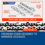 darrahopens Home & Garden > Garden Tools MTM Chainsaw Petrol Commercial 20 Bar E-Start Tree Pruning Chain Saw HP