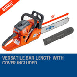 darrahopens Home & Garden > Garden Tools MTM Chainsaw Petrol Commercial 20 Bar E-Start Tree Pruning Chain Saw HP