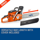 darrahopens Home & Garden > Garden Tools MTM Petrol Commercial Chainsaw 22 Bar Chain Saw E-Start Tree Pruning Top Handle
