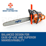 darrahopens Home & Garden > Garden Tools MTM Petrol Commercial Chainsaw 22 Bar Chain Saw E-Start Tree Pruning Top Handle